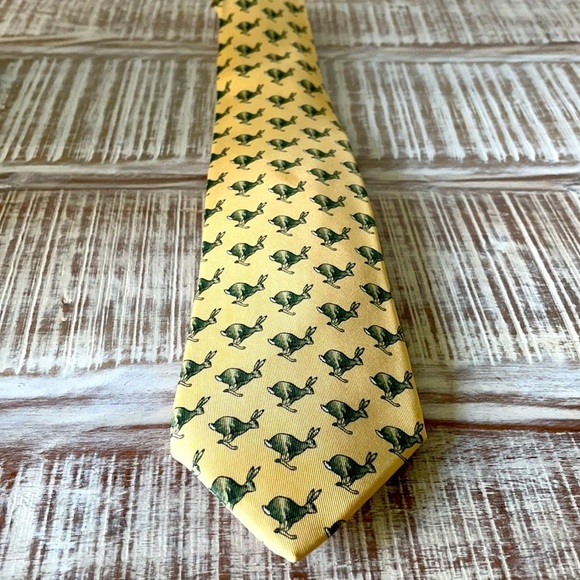 HERMES Tie, Hares/ Rabbit, 100% Silk, MA 7256 , Made in France - Picture 2 of 6